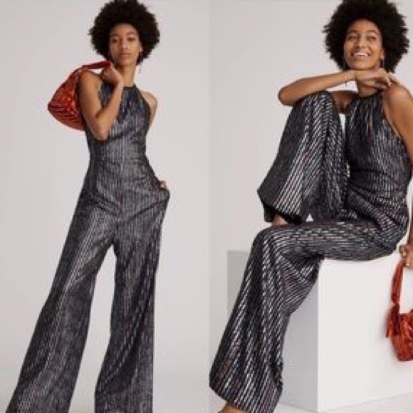 Anthropologie Pants - Anthropologie MAEVE Sequin Disco Jumpsuit NWT *RARE*
